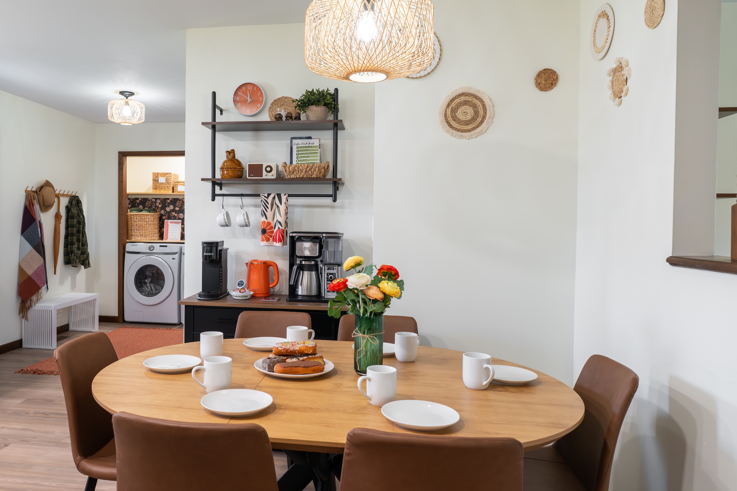 Dining area and kitchen